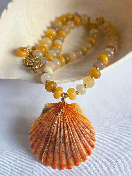 The Ronnie--Yellow Jade & Scallop